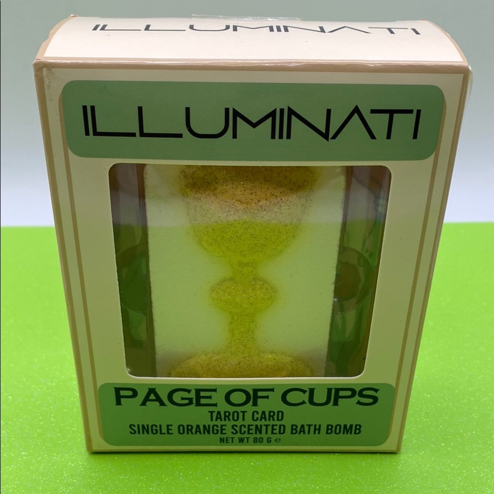 Illuminati Tarot Card Orange Scented Page of Cups Bath Bomb